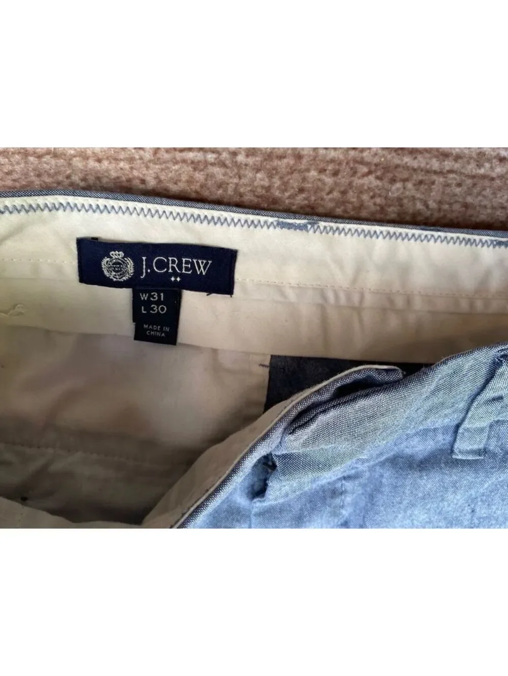 J.Crew Bedford Cotton Chambray preppy quiet luxury golf country club pant